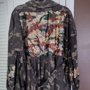 Camouflage & Sequins Jacket.